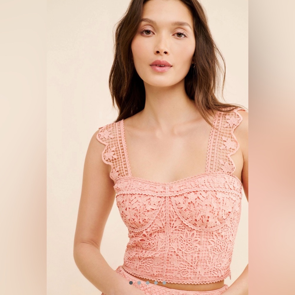 FARM Rio Guipire Sleeveless Corset Top